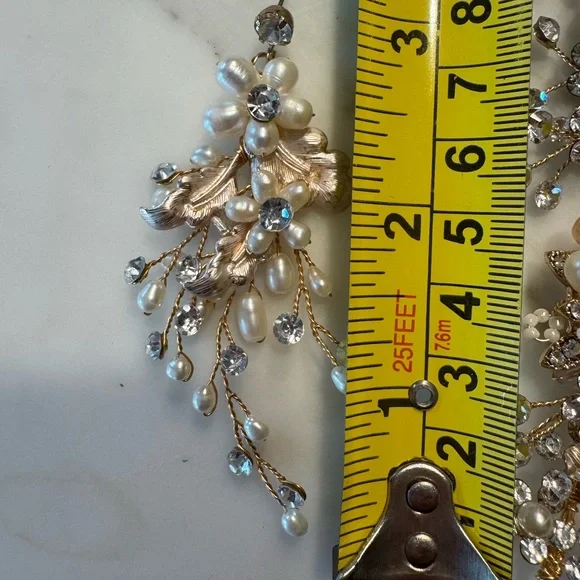 Wedding Suite - Gold, White and Peachy Seed Pearls and Clear  display picture 1